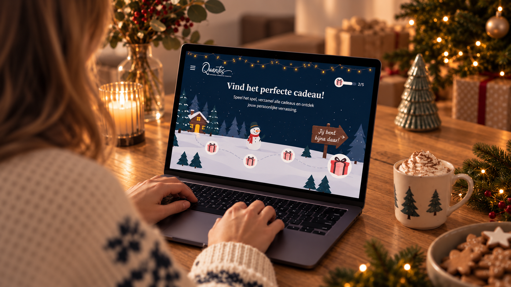 Deelnemers op verschillende locaties doen mee aan dezelfde digitale eindejaarsactivatie